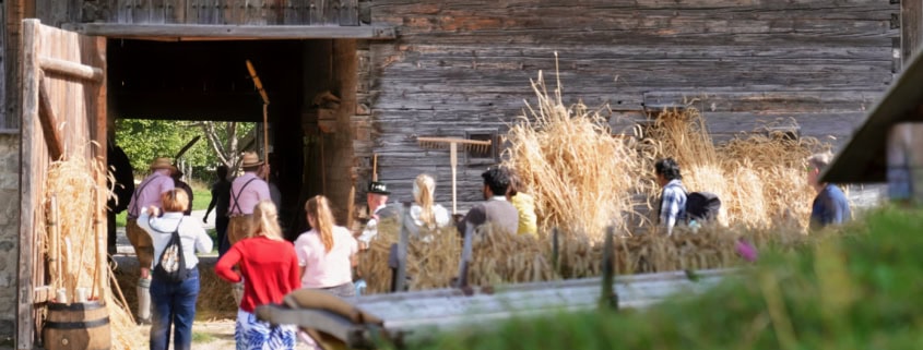 Korndrescher im Markus Wasmeier Freilichtmuseum